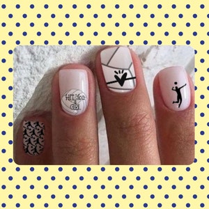 Volleyball Nail Wraps, Nail Decal