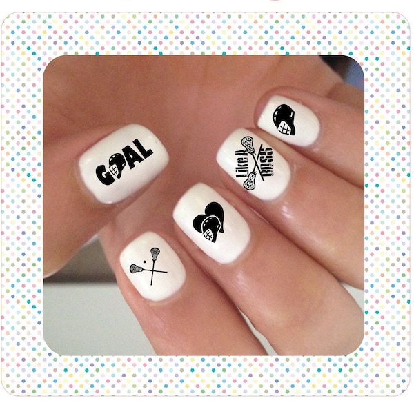 Lacrosse Nail Tattoos, Nail Decal