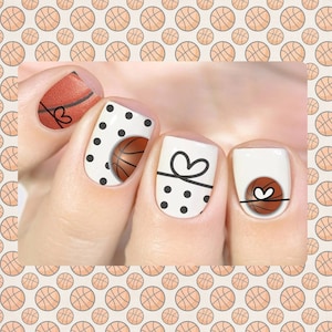 Basketball Nail Wraps, Nail Decals
