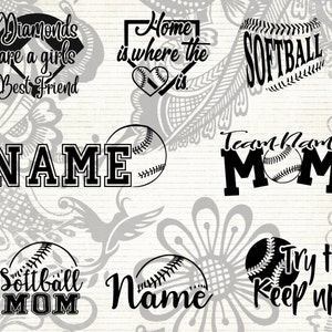 Softball-Personalized Stickers, Decals, Iron on