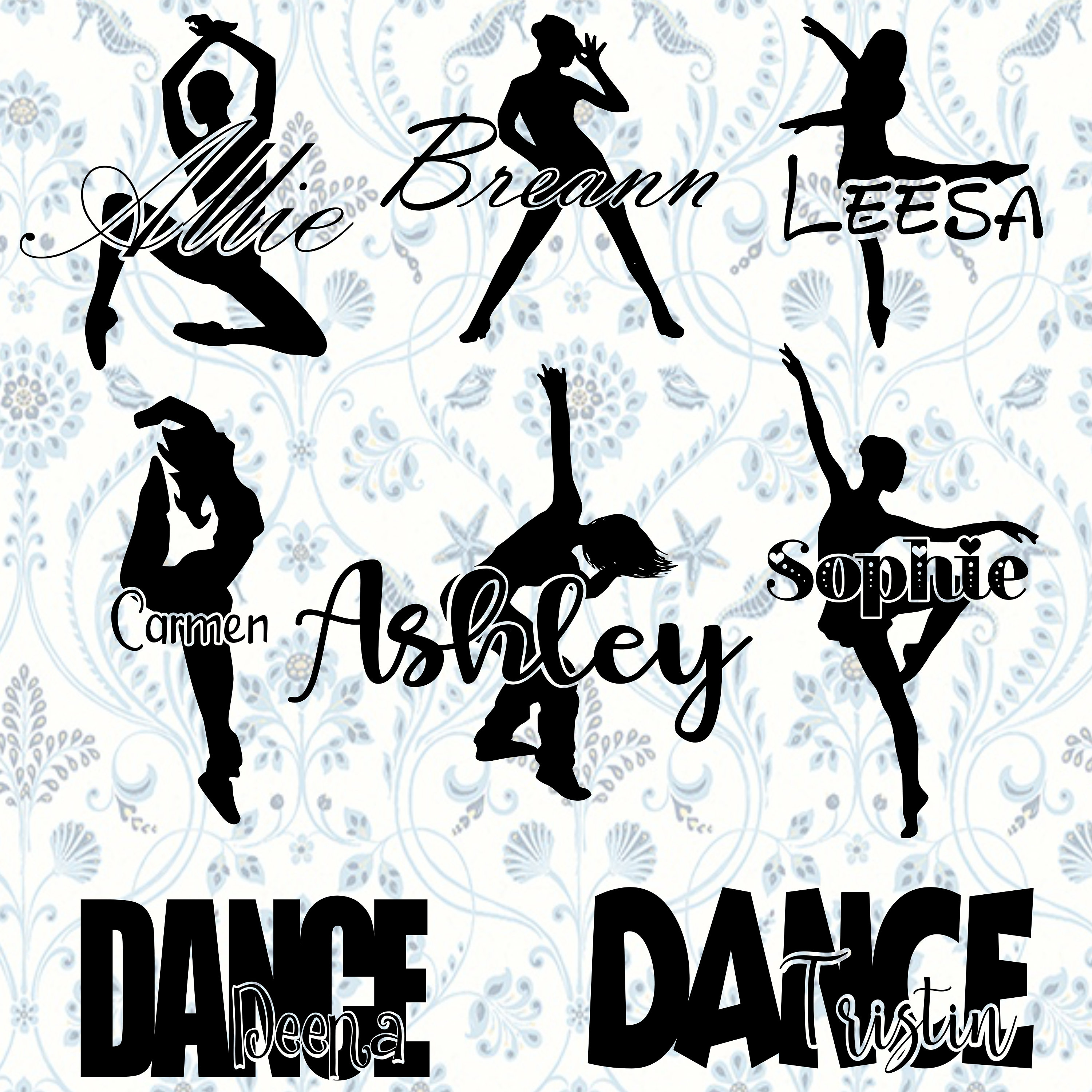 Dance- Personalized Stickers, Decals, Iron On - Etsy