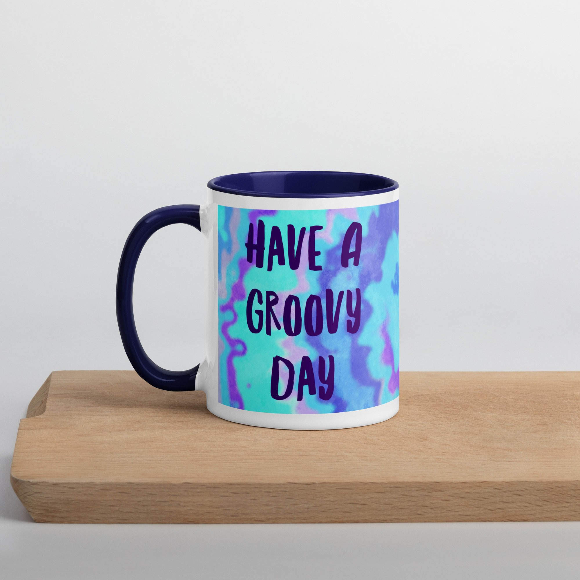 50's 60's ヴィンテージ　マグカップ　スラング　ジョーク　ヒッピー 内側に色が付いた、グルーヴィーな一日を過ごしましょう。ヒッピー 70