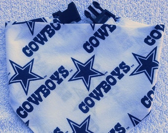 Buckle Dog Bandana Dog Bandanna DALLAS COWBOYS Football nfl Print Handmade to Order + Personalize Name or Text