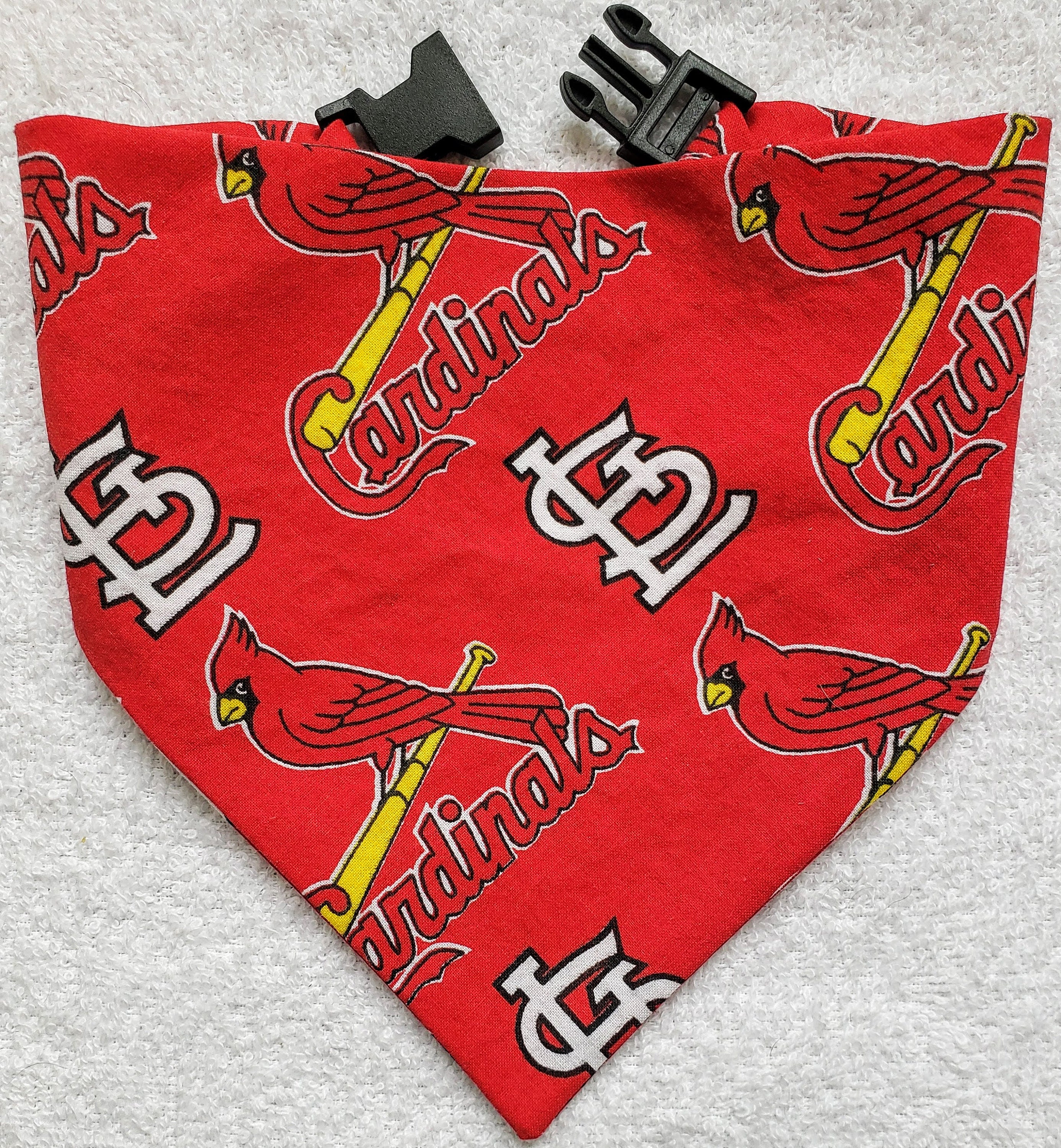 St Louis Cardinals Dog Bandana Official License NFL Logo 9.75" Wx6.5  OBO Sm-Med