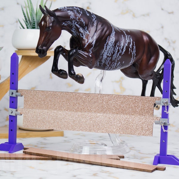 Modèle traditionnel Horse Solid Gate Jump - Ensemble de 4 portes - PORTES SEULEMENT - Pour chevaux Breyer traditionnels et Peter Stones - Fabriqué sur mesure sur commande