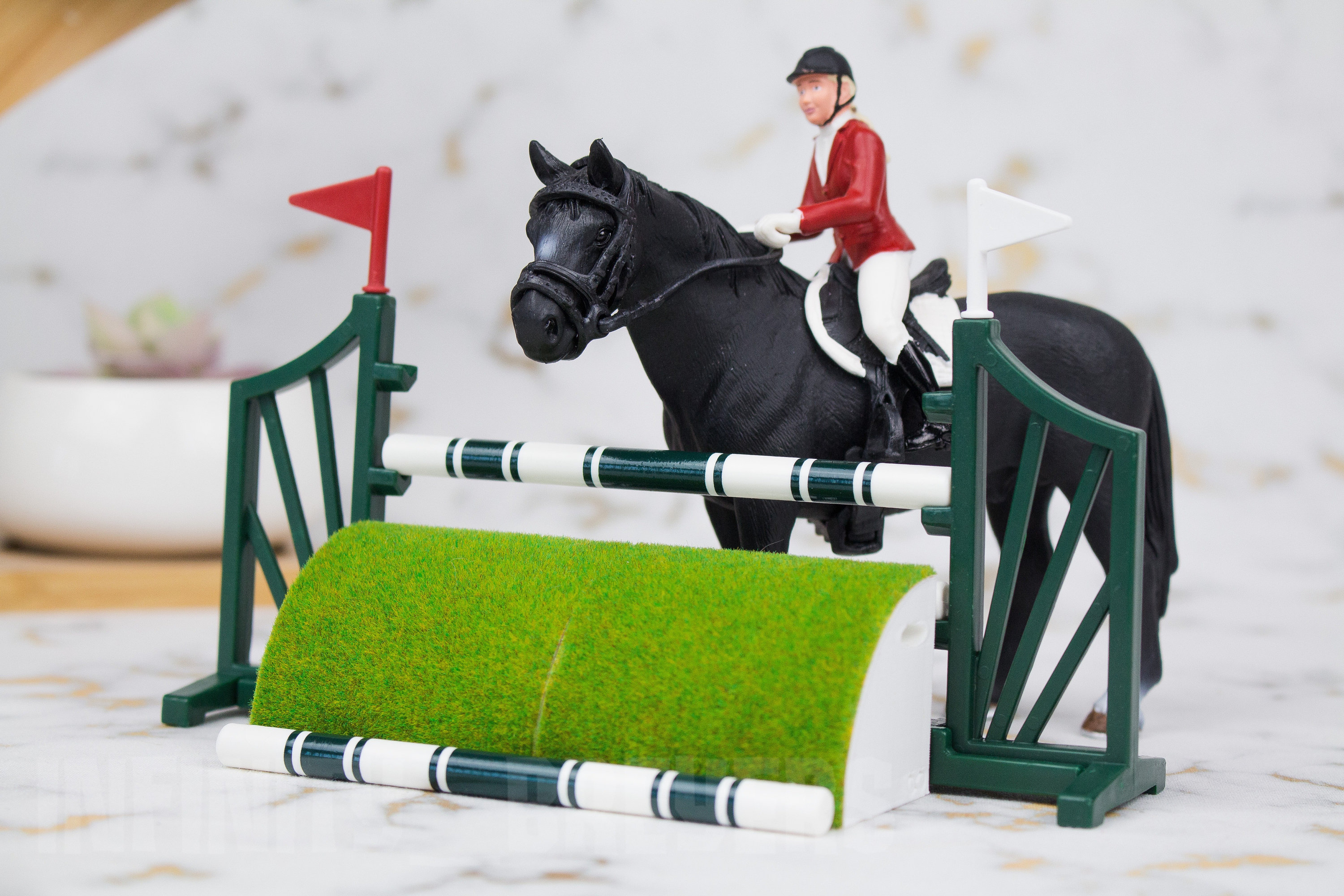 Schleich/collecta Model Horse Roll Top Jump Set of Two Etsy