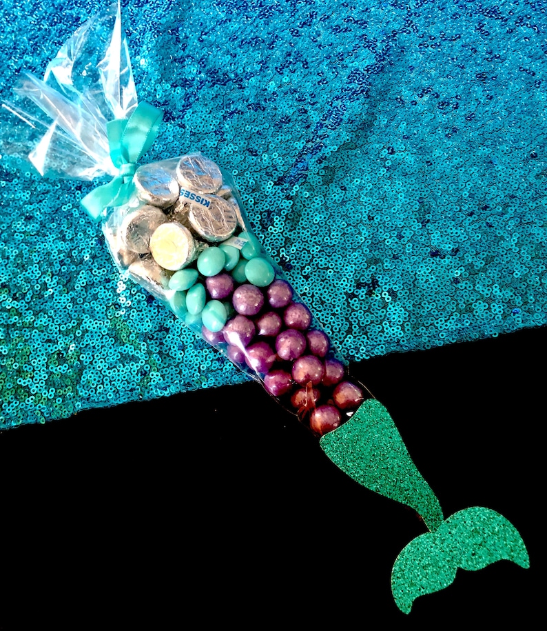 Mermaid Tail Party Favor Set of Mermaid Party My Little Mermaid Under the Sea Party Mermaid Candy Cone Under the Sea Favor 6