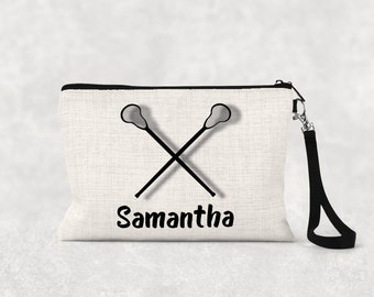 Personalized Lacrosse Pencil Pouch | Zipper Pouch | Lacrosse Team Gift | Pencil Case | Back to School | Lacrosse Pencil Case |Lacrosse Stick