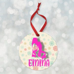 Ballet Shoes Ornament, Ballet Christmas Ornament 2024, Personalized Christmas Ornament, Personalized Ballet Shoes Ornament, Kids Ornament