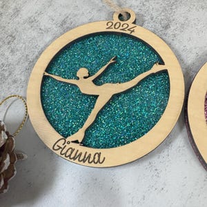 Personalized Skater Ornament | Ice Skating Christmas Ornament | Custom Laser Cut 3D Ornament | Wood or Acrylic | Female Skater Ornament