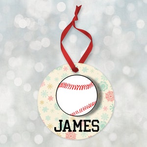 Baseball Ornament, Sports Christmas Ornament 2024, Personalized Christmas Ornament, Personalized Baseball Ornament, Kids Ornament
