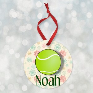 Tennis Ornament, Sport Weihnachtsverzierung 2024, personalisierte Weihnachtsverzierung, personalisierte Tennis Verzierung, Kinder Verzierung