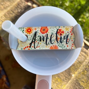 Personalized Name Plate for Stanley Tumblers, Customized Name Tag for Stanley Cups, Gift for Mother, Stanley Cup Accessory Below 10