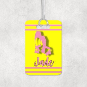 Etiqueta de ballet personalizada, etiqueta de bolso personalizada, zapatilla de punta de ballet, regalo para recital de baile, regalo para bailarines, etiqueta de bailarina, regalo de ballet