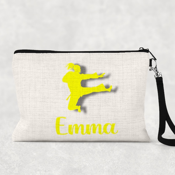 Personalized Karate Bag | Zipper Pouch | Make up Bag | Pencil Pouch | Karate Gifts | Martial Arts Gift | Taekwondo Gift | Belt Testing Gift