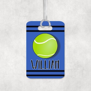 Personalized Tennis Bag Tag, Tennis Keychain, Tennis Team Gift, Tennis Player Gift, Tennis Team Gifts, Custom Tennis Bag Tag, Coach Gift