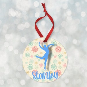 Male Ballerina Ornament, Ballet Recital Ornament 2024, Personalized Christmas Ornament, Personalized Ballerina Ornament, Kids Ornament