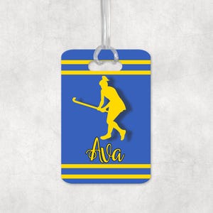 Field Hockey Bag Tag, Personalized Field Hockey Bag Tag, Acrylic Bag Tag, Team Gifts, Hockey Team Gift, Hockey Coach Gift, Personalized