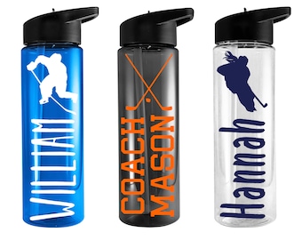 Hockey Gifts | Hockey water bottle | Personalized Hockey bottle | Hockey Team Gift |Hockey Player Gift |Ice Hockey bottle |Hockey Coach Gift