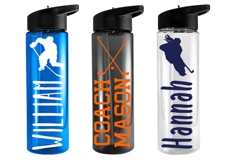 Hockey Gifts Hockey Water Bottle Personalized Hockey Etsy