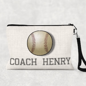 Personalized Baseball pencil case | Zipper Pouch | Baseball Team Gift | Baseball Coach Gift | Back to School | Accessory Pouch| Baseball Bag