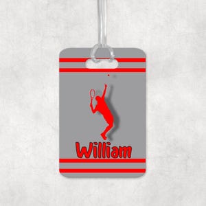 Personalized Tennis Bag Tag, Tennis Keychain, Tennis Team Gift, Tennis Player Gift, Tennis Team Gifts, Custom Tennis Bag Tag, Coach Gift