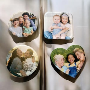 Custom Photo Magnets, Photo Magnets, Fridge Magnets, Personalized Refrigerator Magnet, Picture Magnet, Weddings, Special Moments,