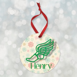 Track & Field Ornament, Sports Christmas Ornament 2024, Personalized Christmas Ornament, Personalized Runner Ornament, Track Team Ornament