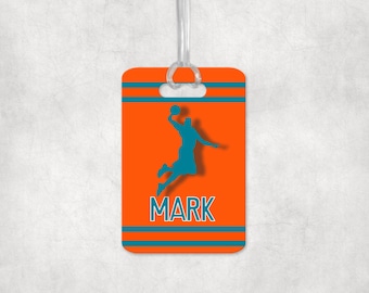 Personalized Basketball Bag Tag: Acrylic Sports Team Keychain