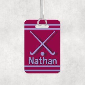 Field Hockey Bag Tag, Personalized Field Hockey Bag Tag, Acrylic Bag Tag, Team Gifts, Hockey Team Gift, Hockey Coach Gift, Personalized