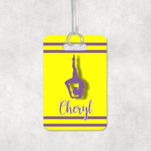 Gymnast Bag Tag, Personalized Gymnastics Bag Tag, Acrylic Bag Tag, Team Gifts, Gymnast Team Gift, Gymnast Coach Gift, Gymnastics Keychain