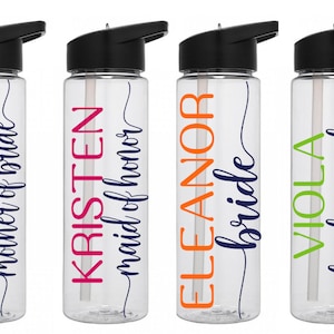 Personalized Bridesmaid Water Bottle: Bridal Party Gift