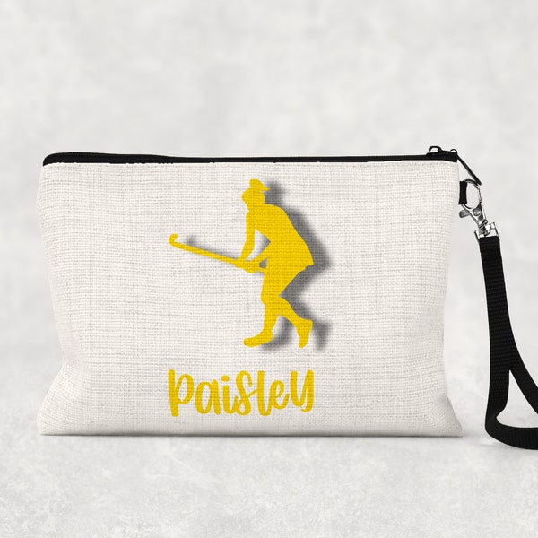 Personalized Field Hockey Bag | Zipper Pouch | Field Hockey Team Gift | Make up Bag | Back to School | Accessory Pouch | Pencil Pouch