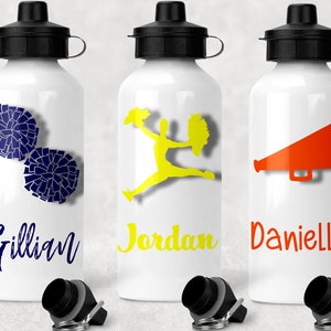 Cheerleading Gifts Cheerleading Water bottle Personalized Cheer Water Bottle Cheerleader Gifts Cheer Team Gifts Cheer Coach Gift image 1