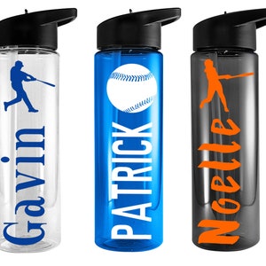 Personalized Baseball Water Bottle: Team Player Gift
