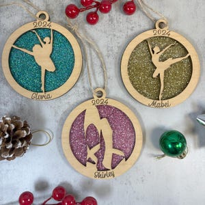 Personalized Ballet Ornament | Laser Cut 3D Ballet Ornament | Custom Dancer Gift | Wood or Acrylic Backer | Ballet Dancer Gift | Ballet Gift