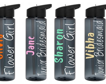 Bicchiere personalizzato per damigella d'onore/regalo per la damigella d'onore, bottiglia blu senza BPA