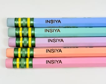 Personalized pencils, name pencils, custom teacher pencils, engraved pencils, pastel pencils, personalized pencils for student, party favors