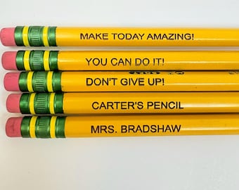 Personalized Ticonderoga #2 Pencils, Back to School Pencils, Engraved Pencils, Teacher Appreciation, Personalized Kids Pencils, Name Pencils