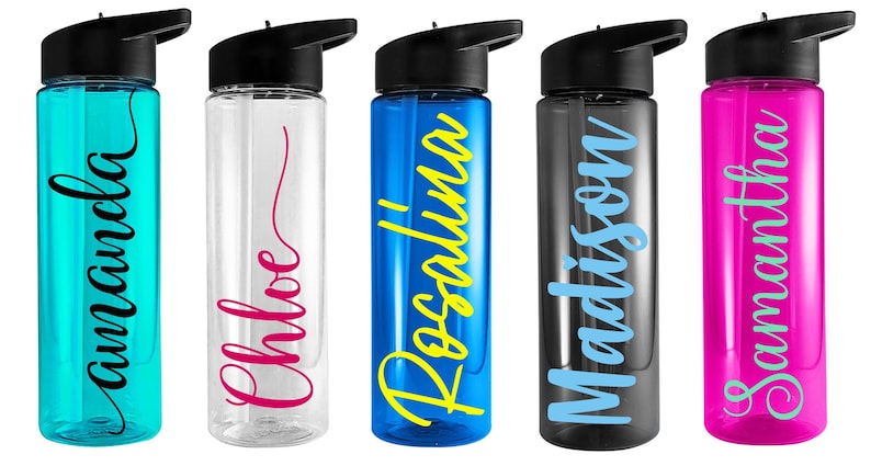 Personalized Water Bottle Custom Water Bottle Waterbottle with Name Teen Gifts Girls Name Tumbler Girls Party Favors 24 oz tumbler image 2