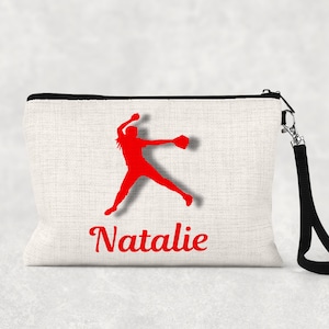 Personalized Softball Pitcher Pouch | Zipper Pouch | Softball Team Gift | Make up Bag | Back to School | Accessory Pouch | Pencil Pouch