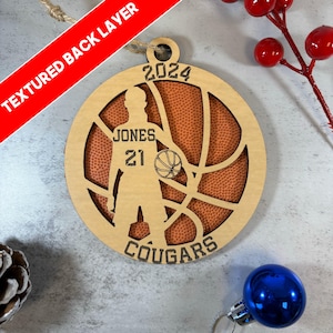 Personalized Basketball Ornament, Custom Basketball Player Ornament, Basketball Team Ornament, Custom Basketball Ornament, Female Basketball
