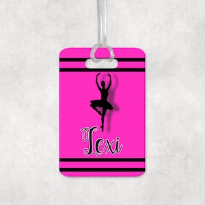 Etiqueta de ballet personalizada, etiqueta de bolso personalizada, etiqueta de bailarina personalizada, recital de baile, regalo para bailarines, etiqueta de bailarina, regalos para equipos de ballet