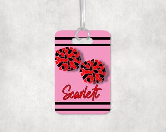 Personalized Cheer Bag Tag: Acrylic Cheerleader Keychain