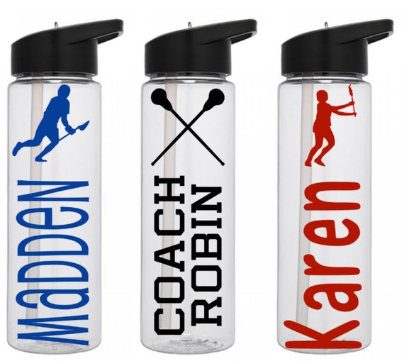 Personalized lacrosse 24 ounce BPA free water bottle