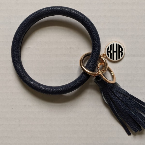Monogram Keychain | Oversized Bangle Ring| Key Ring Bracelets| Oversized Key Ring with Monogram| Big Keychain| Monogram Gift| Big O Key Ring