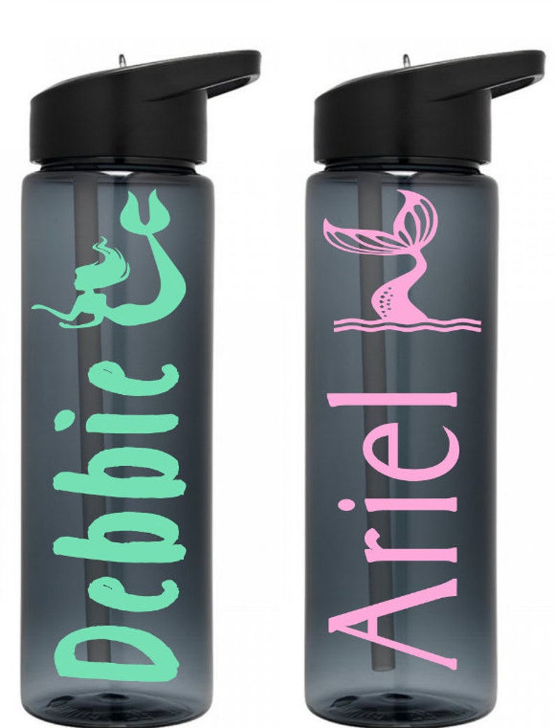 Mermaid Water Bottle Personalized Mermaid Bottle Mermaid Etsy