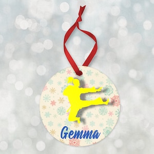 Karate-Weihnachtsverzierung, Sport-Weihnachtsverzierung 2024, personalisierte Weihnachtsverzierung, personalisierte Karate-Verzierung, Judo-Verzierung