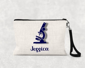 Personalized Scientist makeup bag | Science Teacher Gift |Science Party Favors |Biology Teacher Gift |Chemistry Teacher Gift |Scientist Gift