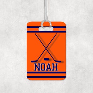 Personalized Ice Hockey Bag Tag: Acrylic Sports Keychain